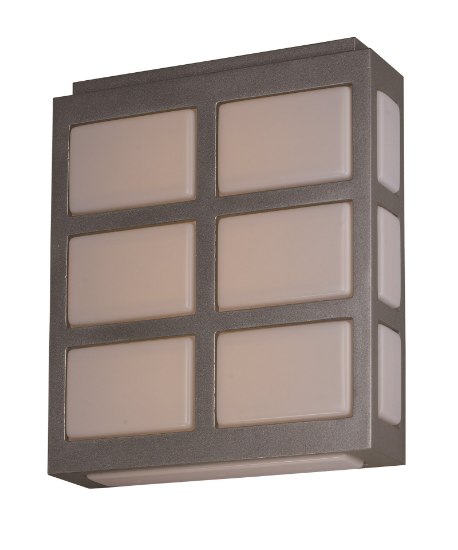 Foto para Packs LED Outdoor Wall Sconce MS2 White UV - Rated Polycarbo PCB LED 9.25"x10.25"