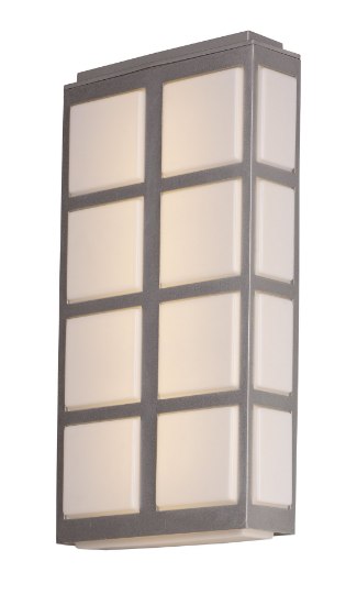 Foto para Packs LED Outdoor Wall Sconce MS2 White UV - Rated Polycarbo PCB LED 11"x20"