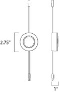 Foto para CounterMax MX-LD-AC LED Puck 3000K SN PCB LED 2.75"x2.75"x1"