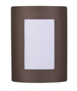 Foto para View LED 1-Light Wall Sconce Wet BZ White Polycarbonate GU24 LED 8"x10.75"