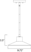 Foto para Civic LED 1-Light Outdoor Pendant ABZ Frosted PCB LED (OA HT 48.75")