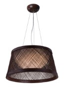 Foto para Bahama 1-Light Pendant CH Hemp String PCB LED 16.25"x9" (OA HT 132")