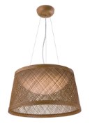 Foto para Bahama 1-Light Pendant NA Hemp String PCB LED 16.25"x9" (OA HT 132")