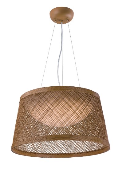 Foto para Bahama 1-Light Pendant NA Hemp String PCB LED 16.25"x9" (OA HT 132")