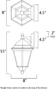 Foto para Westlake LED 1-Light Outdoor Wall Lantern RP Frosted 8"x15"