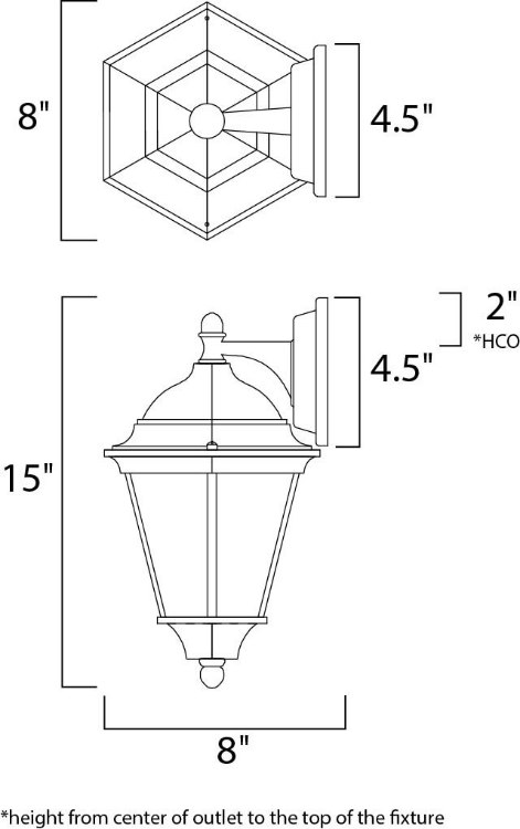 Foto para Westlake LED 1-Light Outdoor Wall Lantern RP Frosted 8"x15"