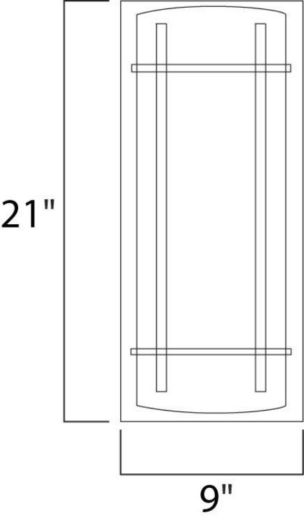 Foto para Luna LED 2-Light Outdoor Wall Lantern BM White UV - Rated Polycarbo GU24 LED