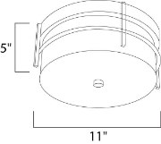 Foto para Luna LED 2-Light Outdoor Ceiling Mount BM White UV - Rated Polycarbo GU24 LED