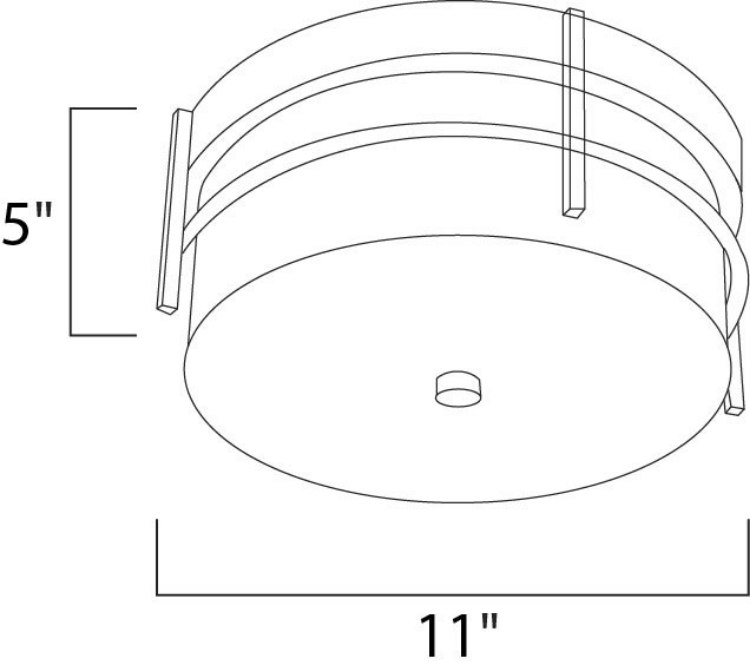 Foto para Luna LED 2-Light Outdoor Ceiling Mount BM White UV - Rated Polycarbo GU24 LED