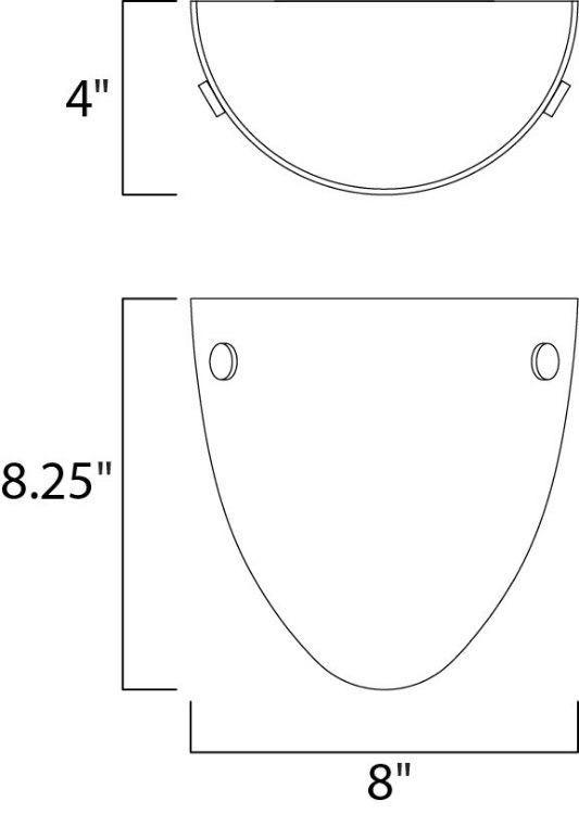 Foto para Essentials-555x-Wall Sconce SN Frosted Frosted Glass LED 8"x8.25"