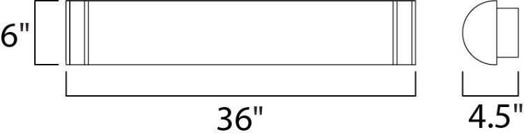 Foto para Linear LED Bath Vanity SN White Opal Acrylic PCB LED 36"x6"