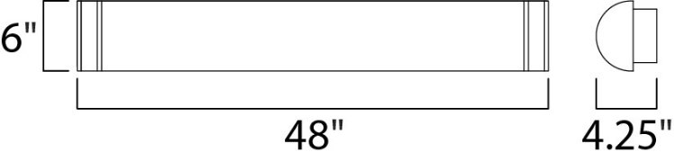 Foto para Linear LED Bath Vanity SN White Opal Acrylic PCB LED 48"x6"