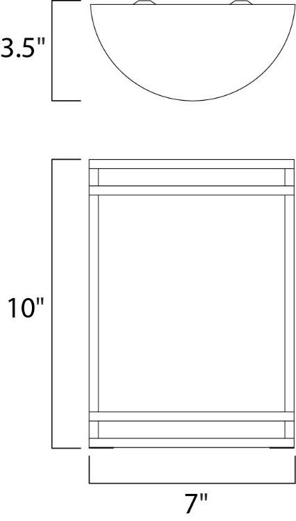 Foto para Linear LED Wall Sconce Wet BZ White Opal Acrylic