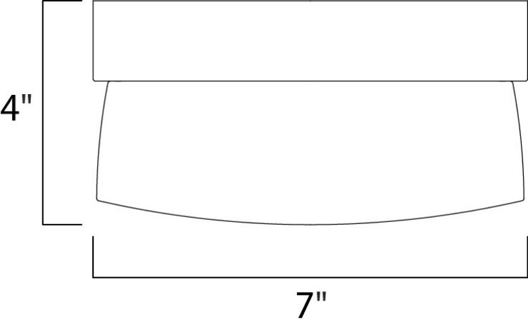 Picture of Flux LED Flush Mount SS Satin White Opal Glass PCB LED 7"x7"x4"