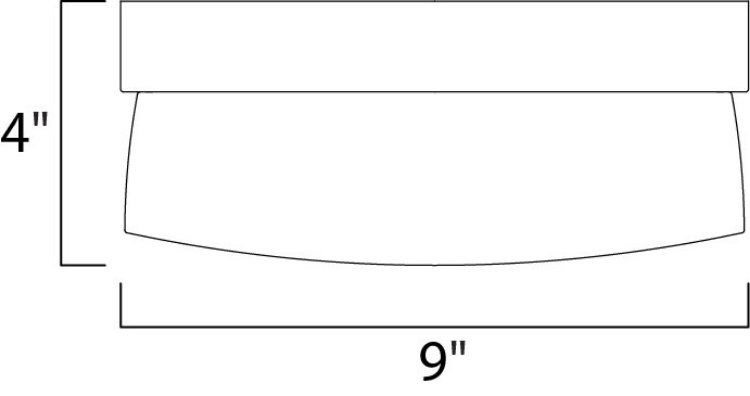 Picture of Flux LED Flush Mount SS Satin White Opal Glass PCB LED 9"x9"x4"
