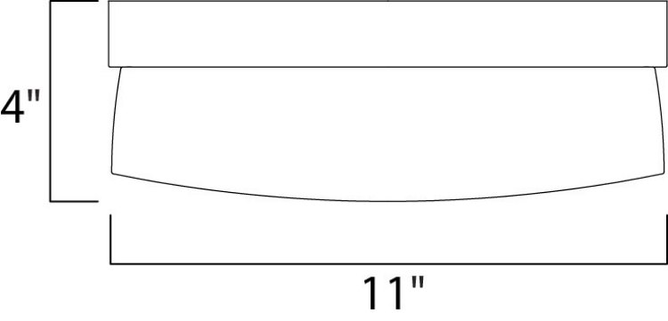 Picture of Flux LED Flush Mount SS Satin White Opal Glass PCB LED 11"x11"x4"