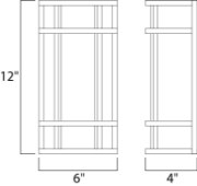 Foto para Moon Ray LED Wall Sconce Wet SN White UV - Rated Polycarbo 6"x12"