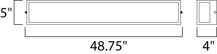 Foto para Vanity LED Bath Vanity SN White Opal Acrylic PCB LED 48.75"x5"