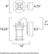 Foto para Oakville LED 1-Light Outdoor Wall Lantern BO Water Glass GU24 LED 6.25"x9.5"