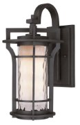 Foto para Oakville LED 1-Light Outdoor Wall Lantern BO Water Glass GU24 LED 12"x21"