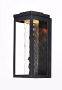 Foto para Salon LED 1-Light Outdoor Wall BK Water Glass Glass PCB LED 6"x15"