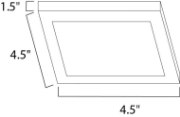 Foto para Wafer LED Wall/Flush Mount WT White Acrylic PCB LED 4.5"x4.5"x0.5"