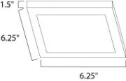 Foto para Wafer LED Wall/Flush Mount WT White Acrylic PCB LED 6.25"x6.25"x0.5"