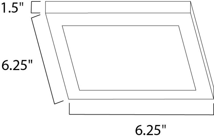 Foto para Wafer LED Wall/Flush Mount WT White Acrylic PCB LED 6.25"x6.25"x0.5"