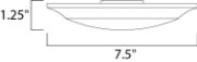 Picture of Diverse LED Mini Flush Mount 2700K Wet WT White Acrylic PCB LED 7.5"x7.5"x1.25"