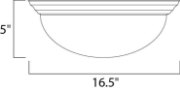 Picture of Essentials - 5850-Flush Mount SN 3-lights Frosted Glass MB Incandescent Incandescent