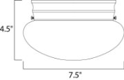 Foto para Essentials - 588x-Flush Mount OI Frosted Glass MB Incandescent Incandescent (OA HT 4.5")