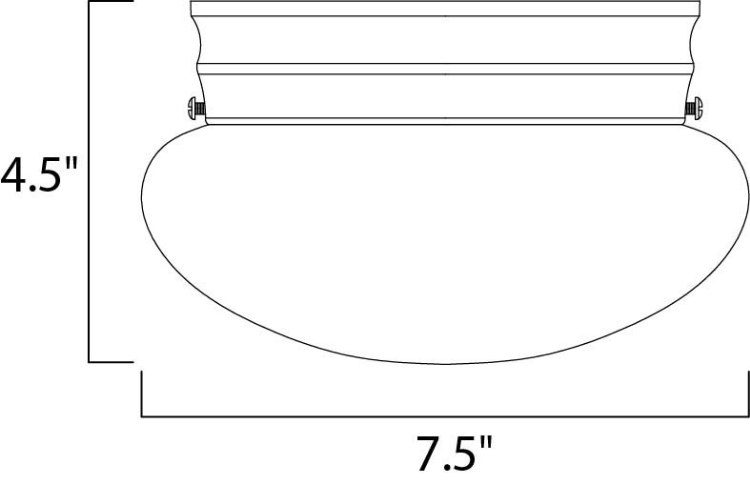 Picture of Essentials - 588x-Flush Mount OI Frosted Glass MB Incandescent Incandescent (OA HT 4.5")