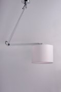 Foto para Hotel LED 1-Light Pendant PC Wafer Linen MB LED 26"x11"x24.5" (OA HT 24.5"-56.25")