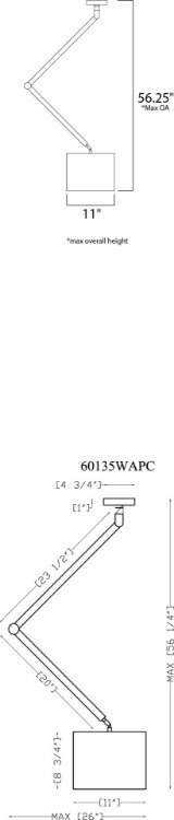 Foto para Hotel LED 1-Light Pendant PC Wafer Linen MB LED 26"x11"x24.5" (OA HT 24.5"-56.25")