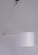 Foto para Hotel LED 1-Light Pendant PC Wafer Linen MB LED 63"x14.25"x35.5" (OA HT 35.5"-72.5")