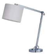 Foto para Hotel LED 1-Light Table Lamp PC Wafer Linen MB LED 46"x11"x19" (OA HT 19"-31.5")