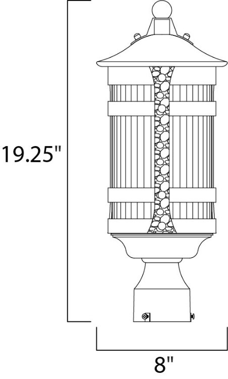 Foto para Casa Grande EE 1-Light Outdoor Post AR Constellation GU24 Fluorescent Fluorescent