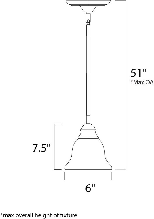 Foto para Linda EE 1-Light Mini Pendant OI Ice Glass GU24 Fluorescent (OA HT 51")