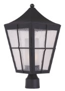 Foto para Revere 1-Light Outdoor Post BK Seedy/Frosted GU24 Fluorescent Fluorescent