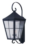 Foto para Revere 1-Light Outdoor Wall Lantern BK Seedy/Frosted GU24 Fluorescent Fluorescent 7"x17.5"