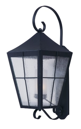 Picture of Revere 1-Light Outdoor Wall Lantern BK Seedy/Frosted GU24 Fluorescent Fluorescent 7"x17.5"