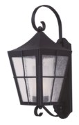 Foto para Revere 1-Light Outdoor Wall Lantern BK Seedy/Frosted GU24 Fluorescent Fluorescent 9"x23.5"