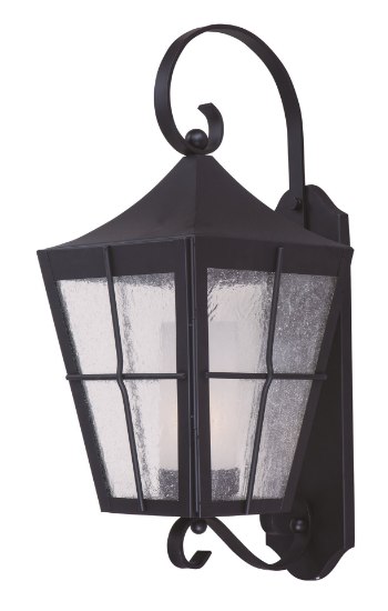 Picture of Revere 1-Light Outdoor Wall Lantern BK Seedy/Frosted GU24 Fluorescent Fluorescent 9"x23.5"