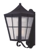 Picture of Revere 1-Light Outdoor Wall Lantern BK Seedy/Frosted GU24 Fluorescent Fluorescent 9"x18.5"