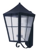 Foto para Revere 1-Light Outdoor Wall Lantern BK Seedy/Frosted GU24 Fluorescent Fluorescent 12"x24"