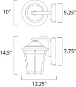 Foto para Balboa DC EE 1-Light Medium Outdoor Wall CO Lace GU24 Fluorescent Fluorescent