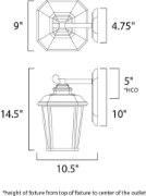 Foto para Radcliffe EE 1-Light Small Outdoor Wall BO Weathered Frost GU24 Fluorescent Fluorescent 9"x14.5"