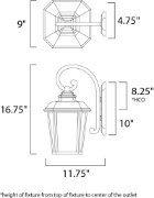 Foto para Radcliffe EE 1-Light Medium Outdoor Wall BO Weathered Frost GU24 Fluorescent Fluorescent