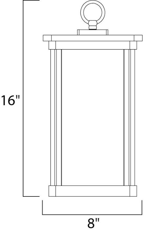 Foto para Terrace EE 1-Light Outdoor Hanging Lantern BZ Frosted Seedy GU24 Fluorescent Fluorescent