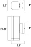 Foto para Lightray LED Wall Sconce Wet ABZ Acrylic PCB LED 3.5"x10.25"